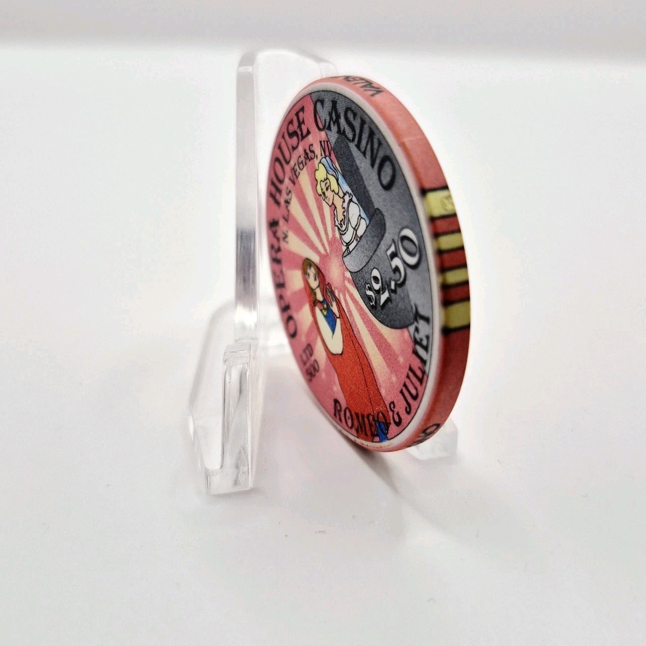 Opera House Casino LV Nevada 'Valentine 2002' $2.50 Casino Chip E1739 LTD 500