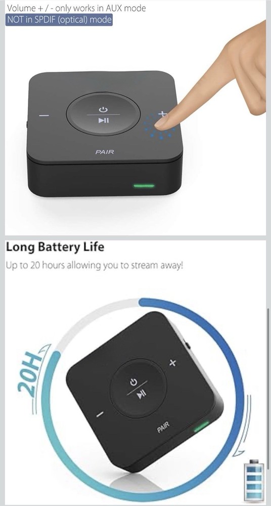 KINGFONE Bluetooth Transmitter Receiver for TV, Optical Digital...