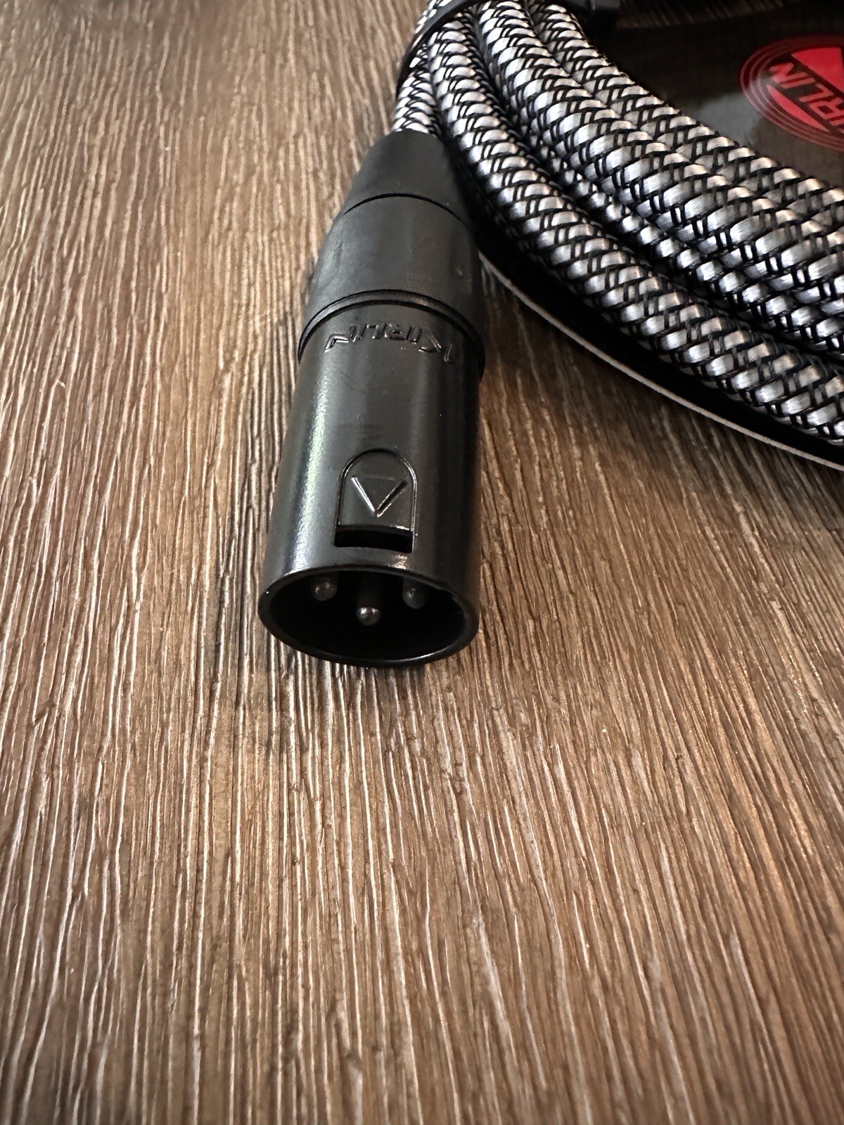 XLR Microphone Cable - Woven Charcoal Gray 10ft Kirlin Male to Female-20AWG New