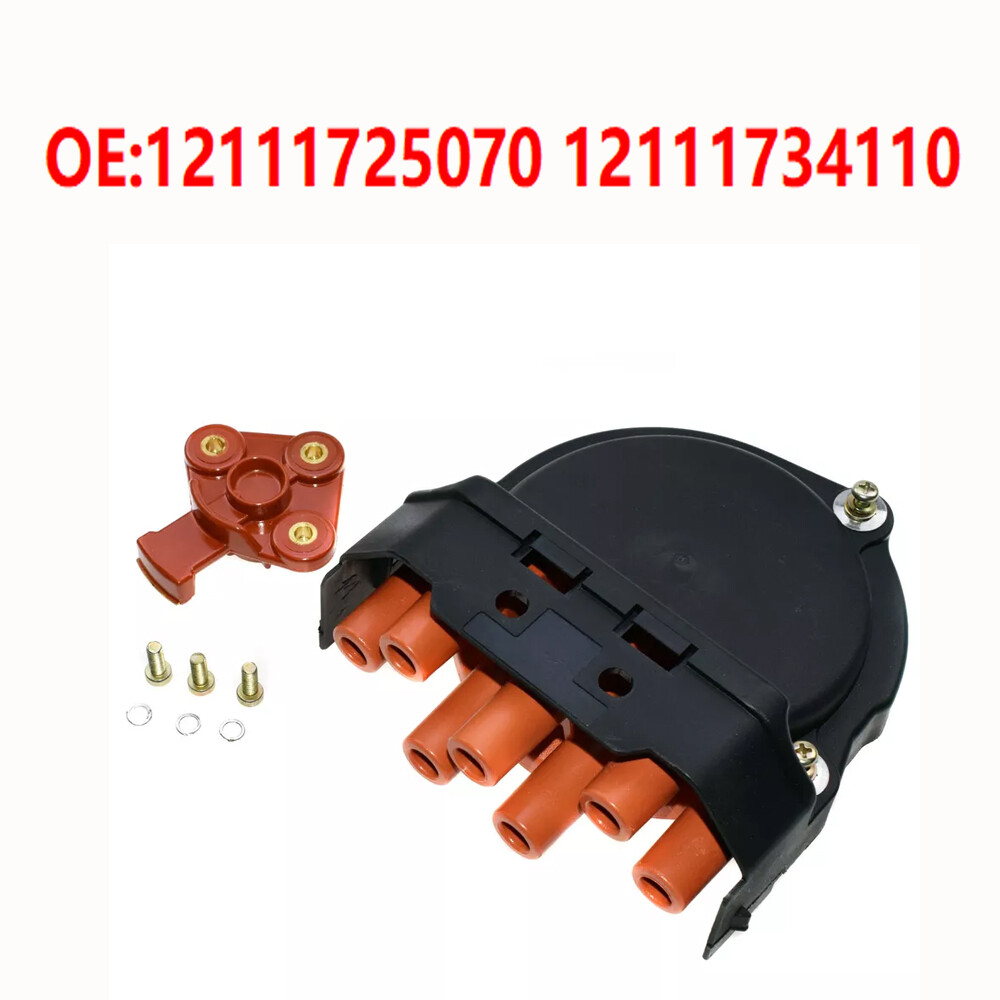 For BMW E23 E24 E28 E30 E31 E32 Distributor Cap & Rotor 12111725070,12111734110