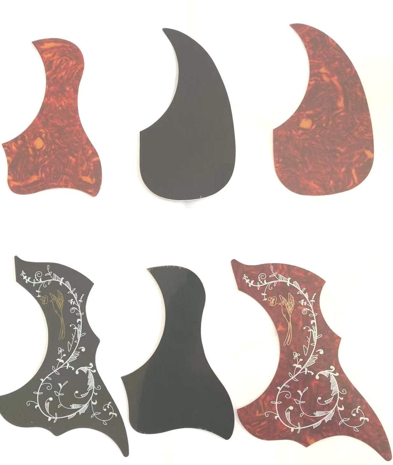 6pcs Self Adhesive Acoustic Guitar Pickguard Pick Guards Anti-Scratch Humming...
