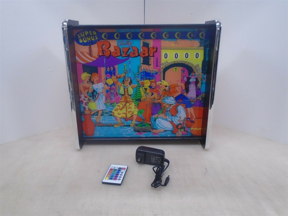 Bally Bazaar Pinball Head LED Display light box