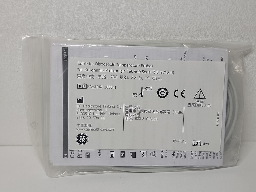 GE Temperature Probe CABLE 400 SERIES 2.8m/9ft Ref 165641 New