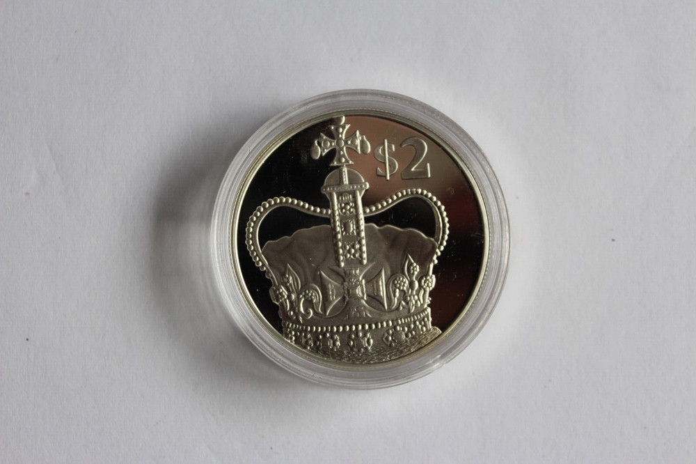2002 CAYMAN ISLANDS 2 DOLLARS SOLVER PROOF COIN