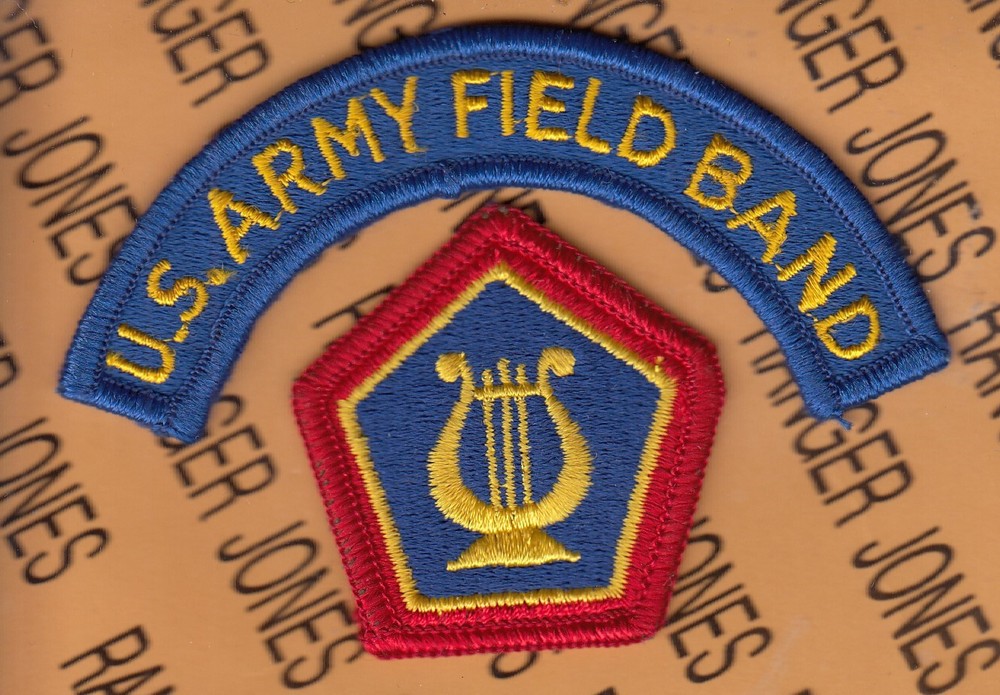 US Army Field Band ~2.75" uniform patch & tab set m/e