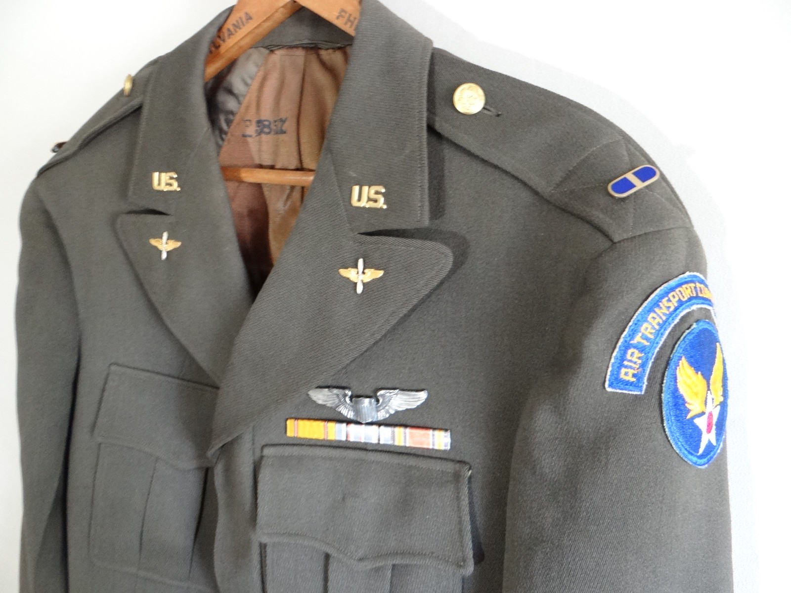 WWII Army Air Corps Air Transport Command Officers Ike Jacket Uniform