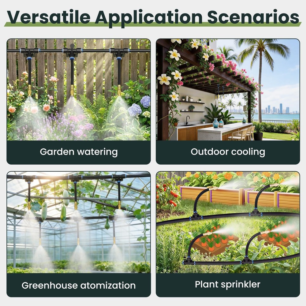 100FT Smart Drip Irrigation System with Water Timer – Automatic Garden Wat