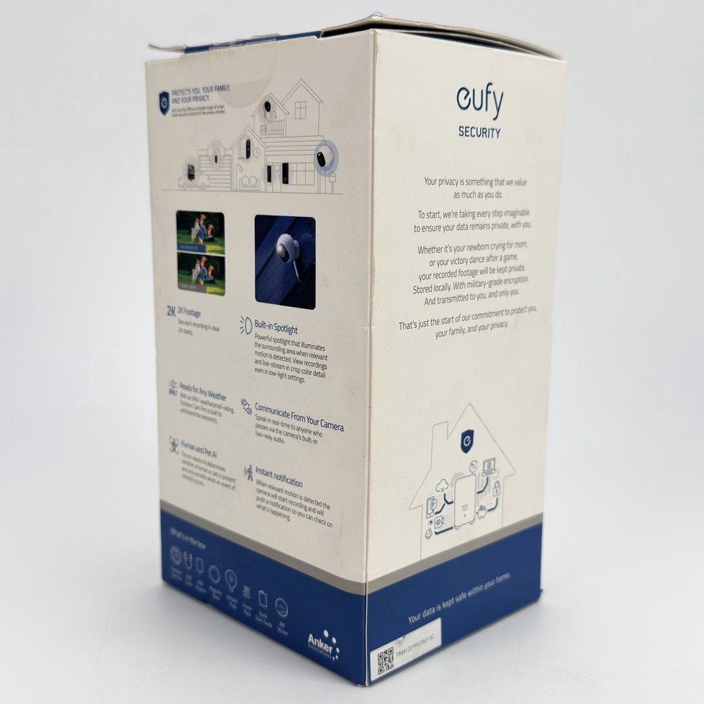 Eufy Multipurpose Security Camera With 2K Res. & Built-in Spotlight (Wired)