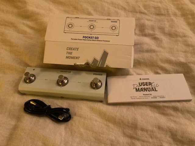 Donner Pocket Go Multi Effects Pedal 6 Effects Modules 21 Editable Presets