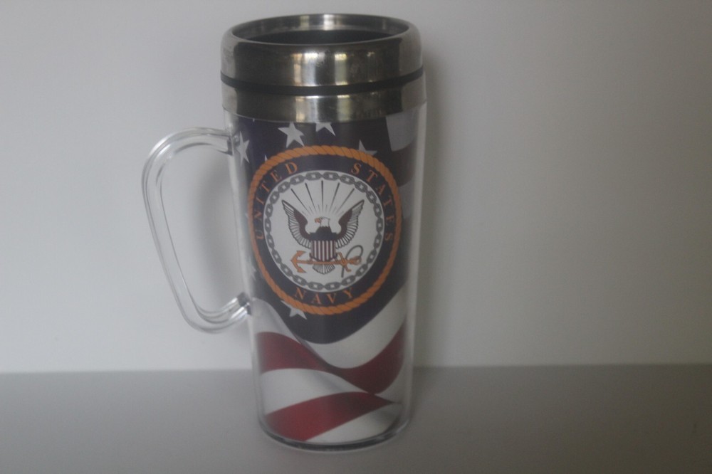 US Navy Mug Cup USN Plastic Gasket Lid