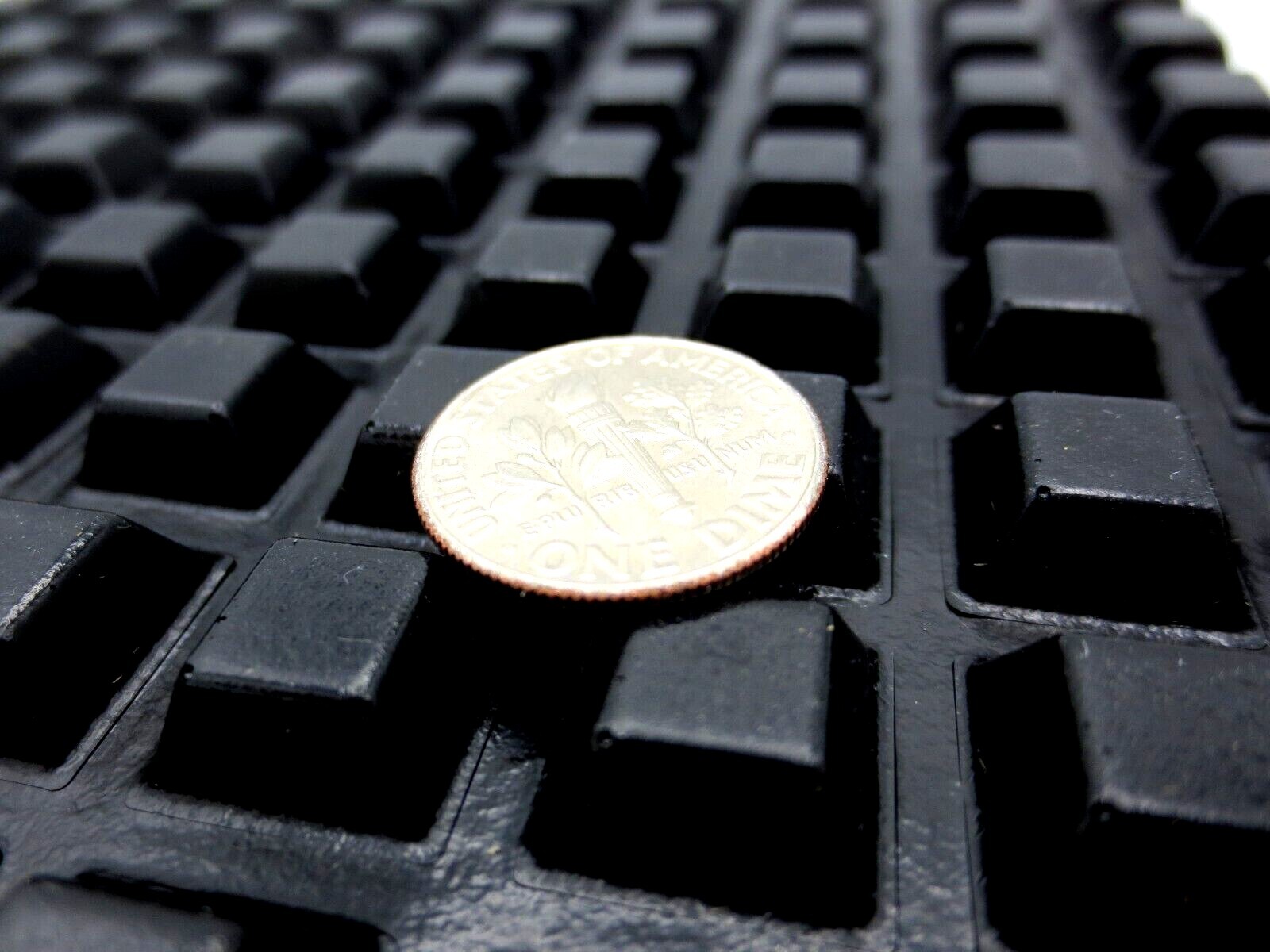 Stick-On Polyurethane Bumper Pad, Is 1/4" Tall, 1/2" Square, Durable Adhesive