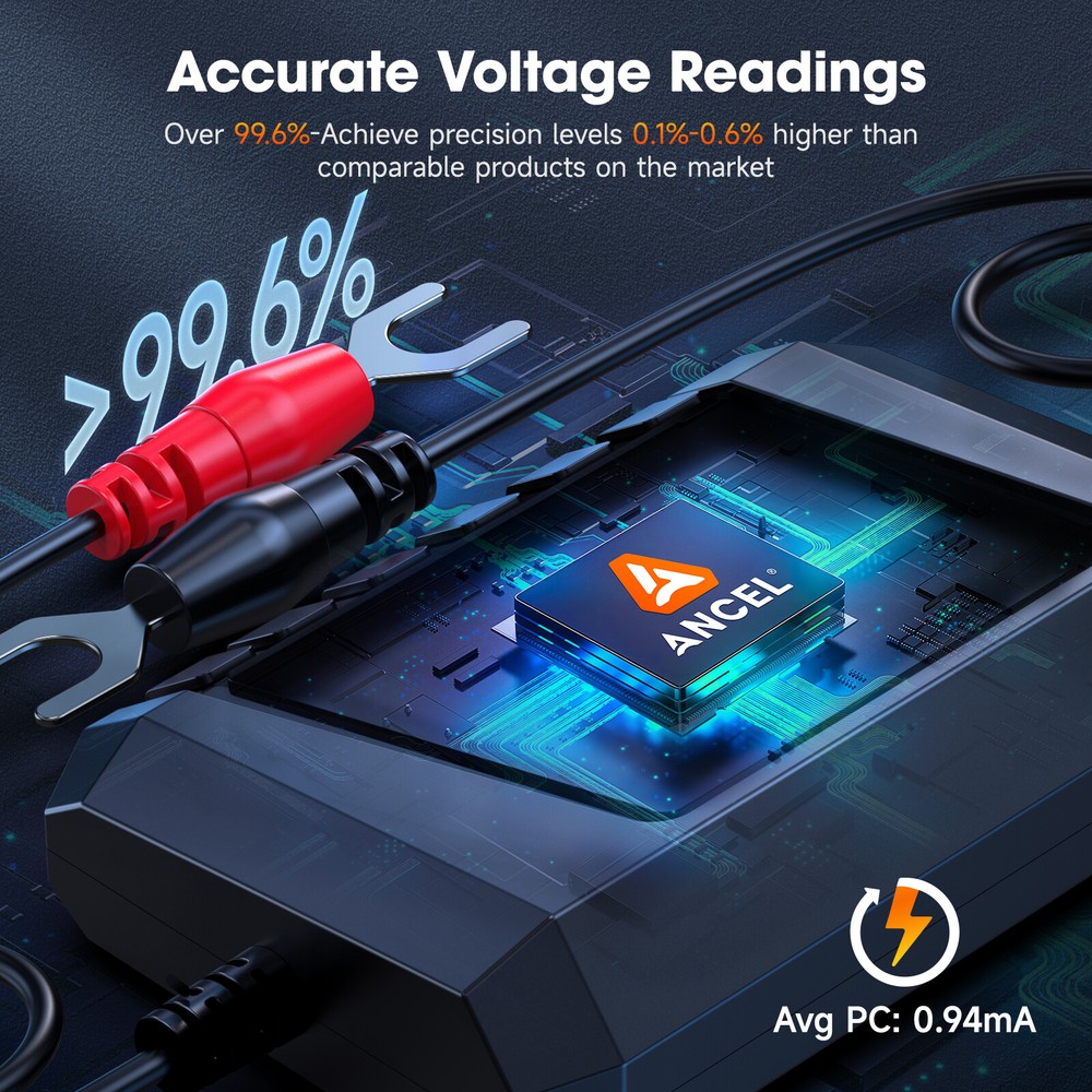 ANCEL 6V 12V 24V Car Battery Tester Charging System Analyzer for Android IOS