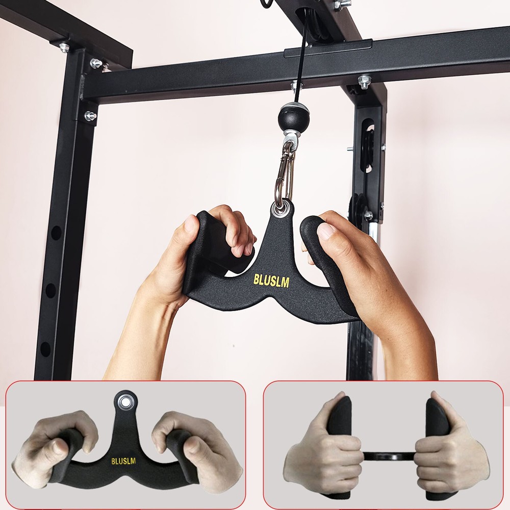 LAT Pull Down Bar for Cable Machine Pulldown T Bar V Bar Cable Attachments BL01