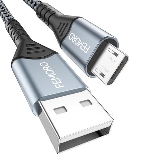 Micro USB Cable 6ft 480Mbps Data Transfer & 12W Charging, USB A to MicroUSB