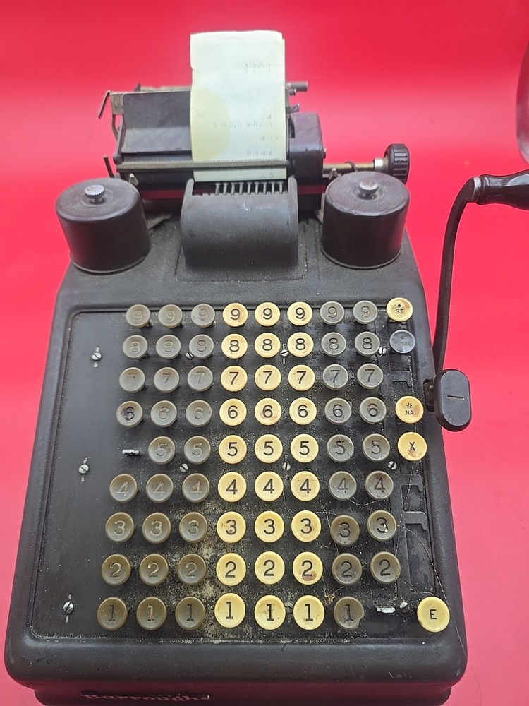 Historically Significant Antique Burroughs Adding Machine - Missing One Button