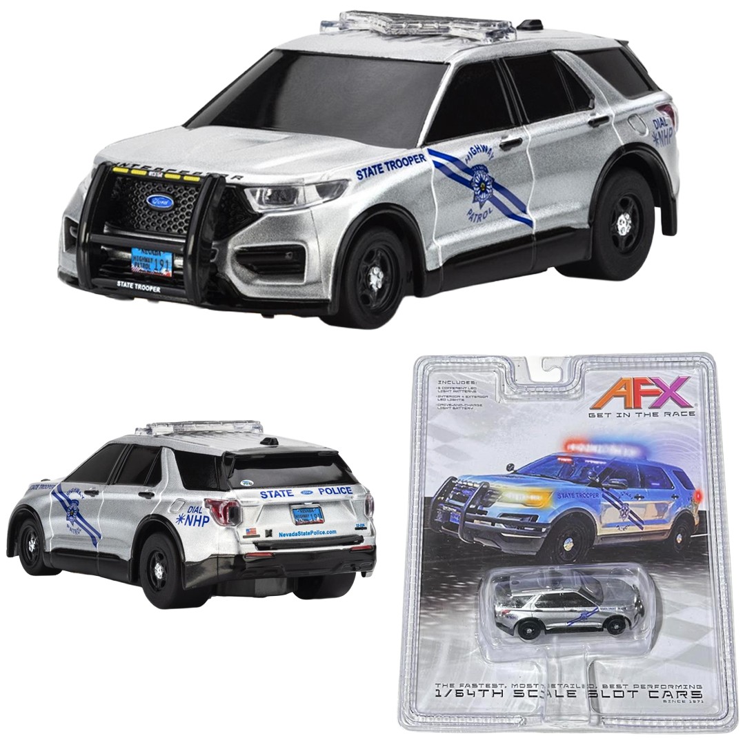 AFX Racing 22105 Police Interceptor Mega G+ w/ Drive Lights HO Slot Car