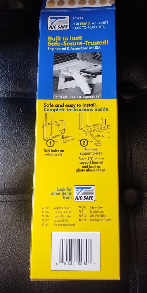 Support Bracket For Window Small AC Unit 5000 To 10,000 BTU AC-080