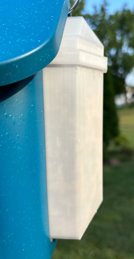 Seed Hopper Extender. Compatible with Bird Buddy. Translucent White.