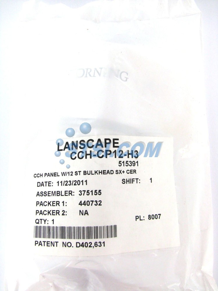 Corning CCH-CP12-H3 Patch Panel, 12 ST Simplex 10Gig Aqua OM3/OM4 Adapters ~STSI