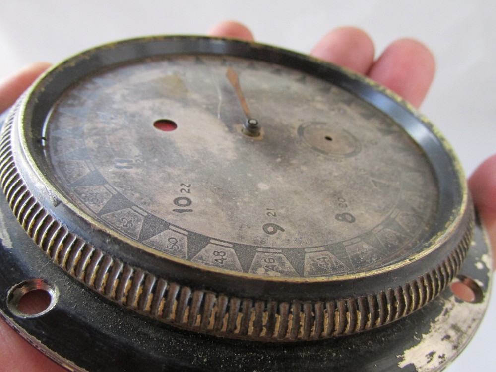 VINTAGE NAUTICAL DASHBOARD CHRONOMETER? CLOCK, RUN SOMETIME ,USED, FOR RESTORE