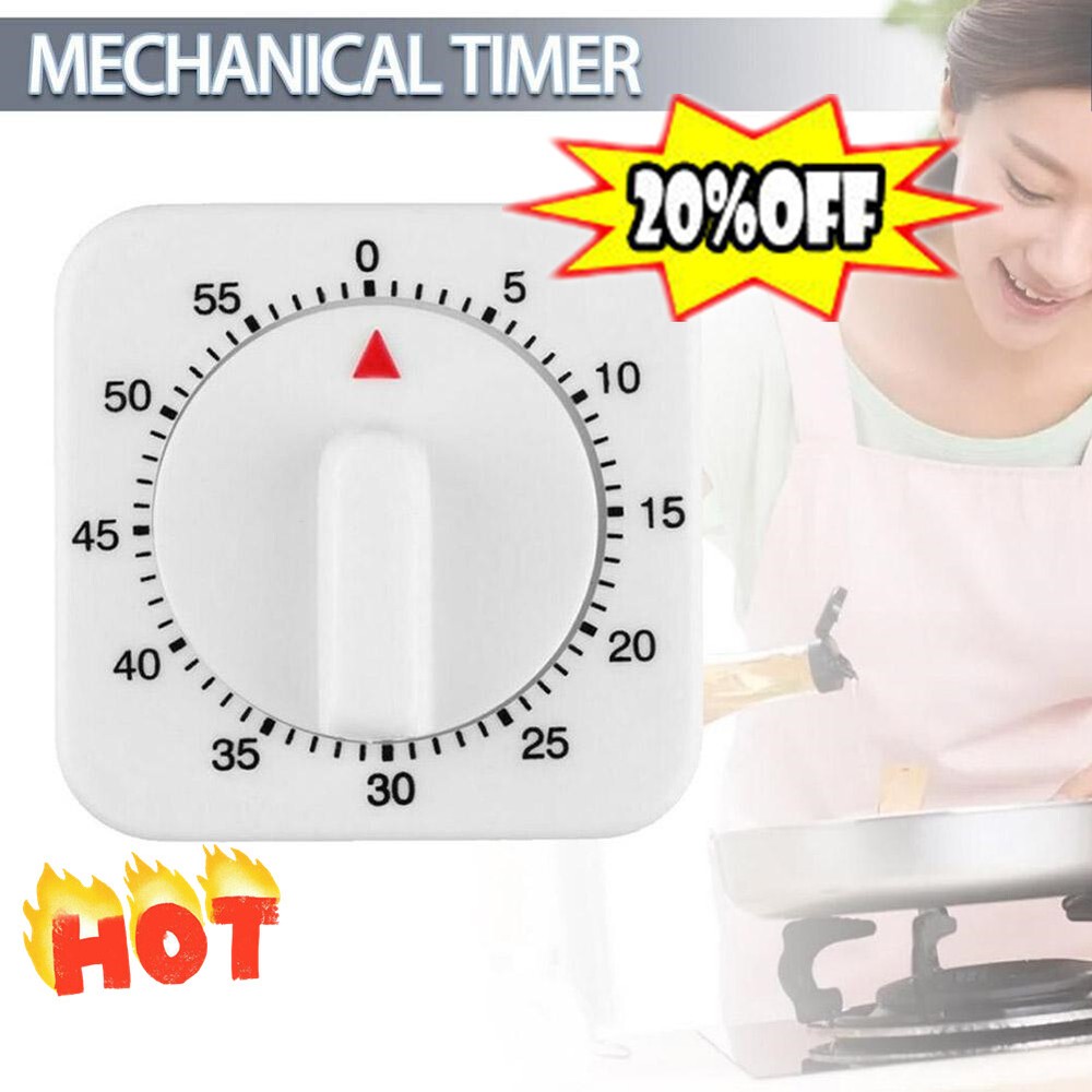 Kitchen Timer Egg & Square Shaped Kitchen Cooking Timer Mechanical Alar Z9Y6