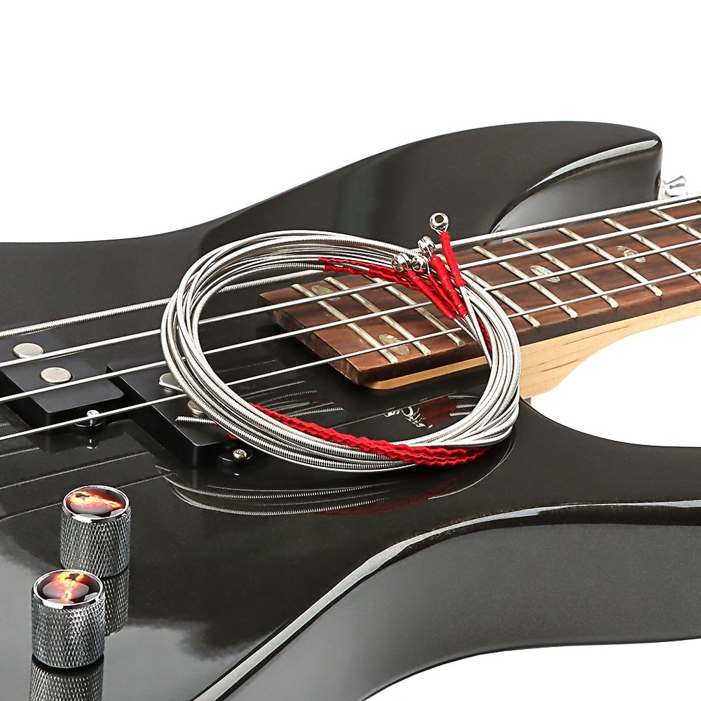 Chrome 4 String Guitar Bass Strings with Small Ball Ends Plated Bead Head