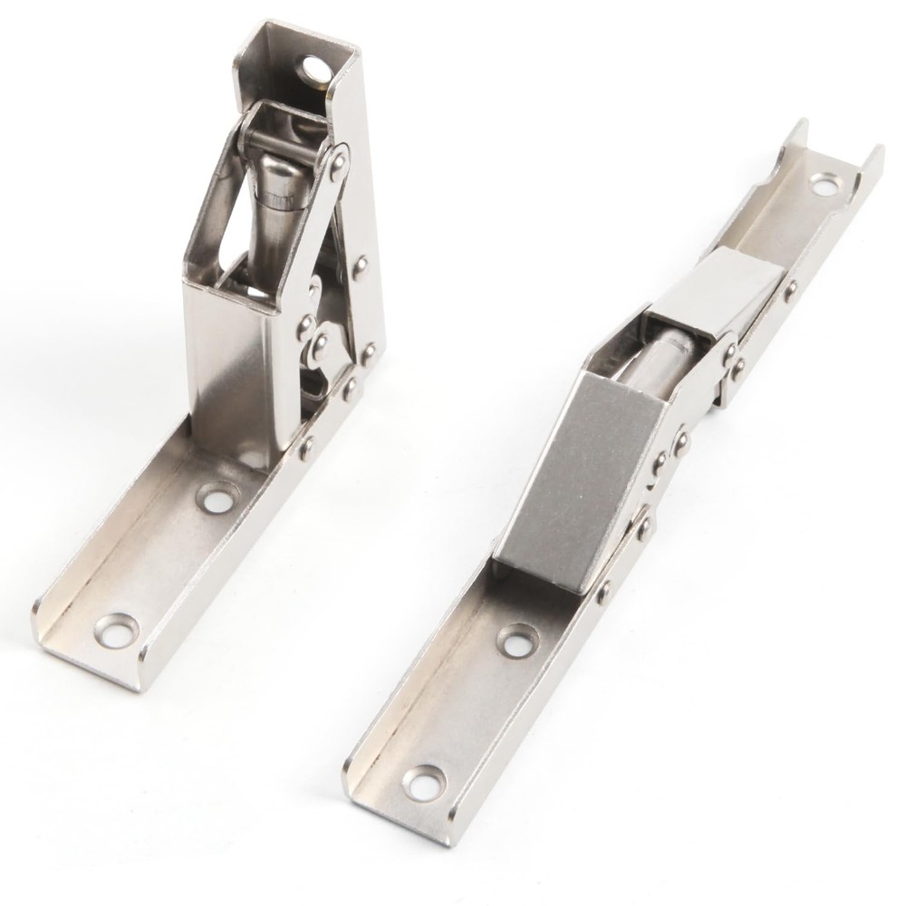 HBL' 4 Pack 90 Degree Folding Hinge Bracket for Pull Down Shelf, Cabinet Drawers