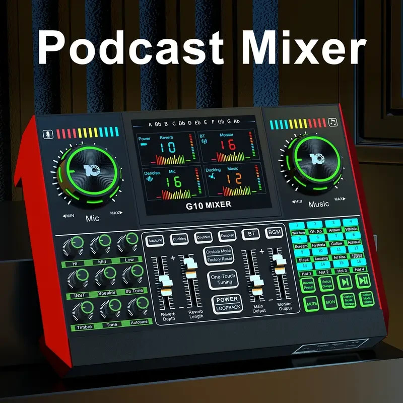 Audio Mixer - Multi-Function DJ Controller & Karaoke System for podcast