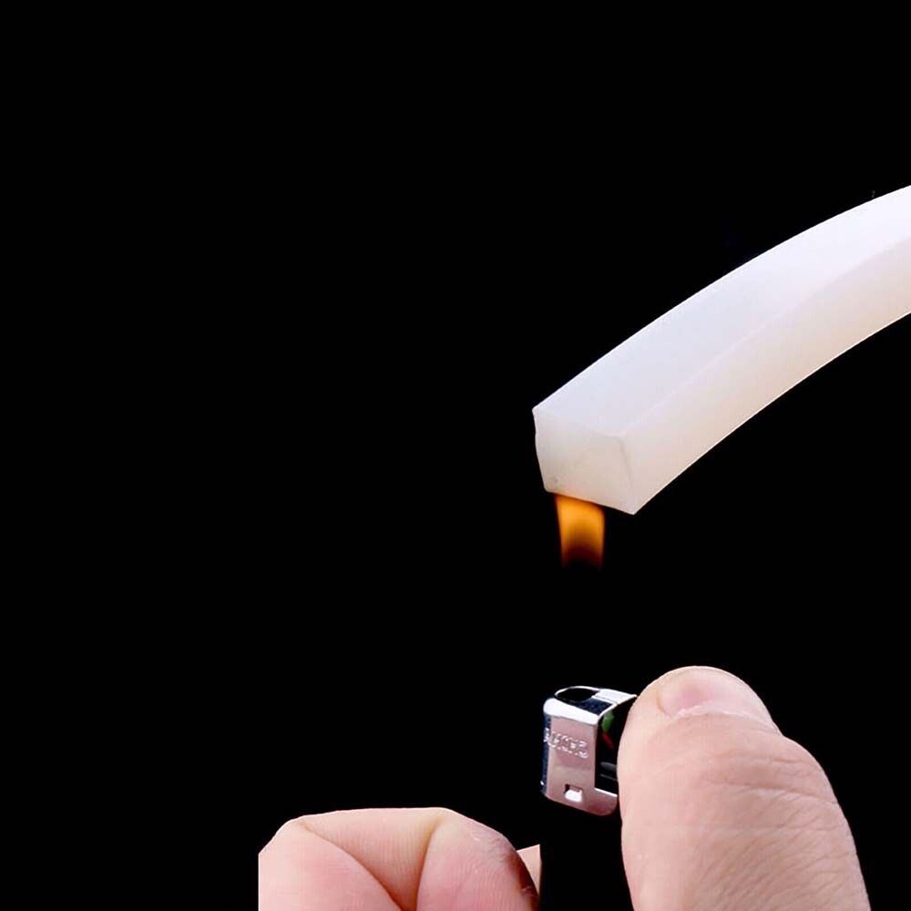 Solid Silicone Rubber Strip Waterproof Heat Resistant Sealing Square White Strip