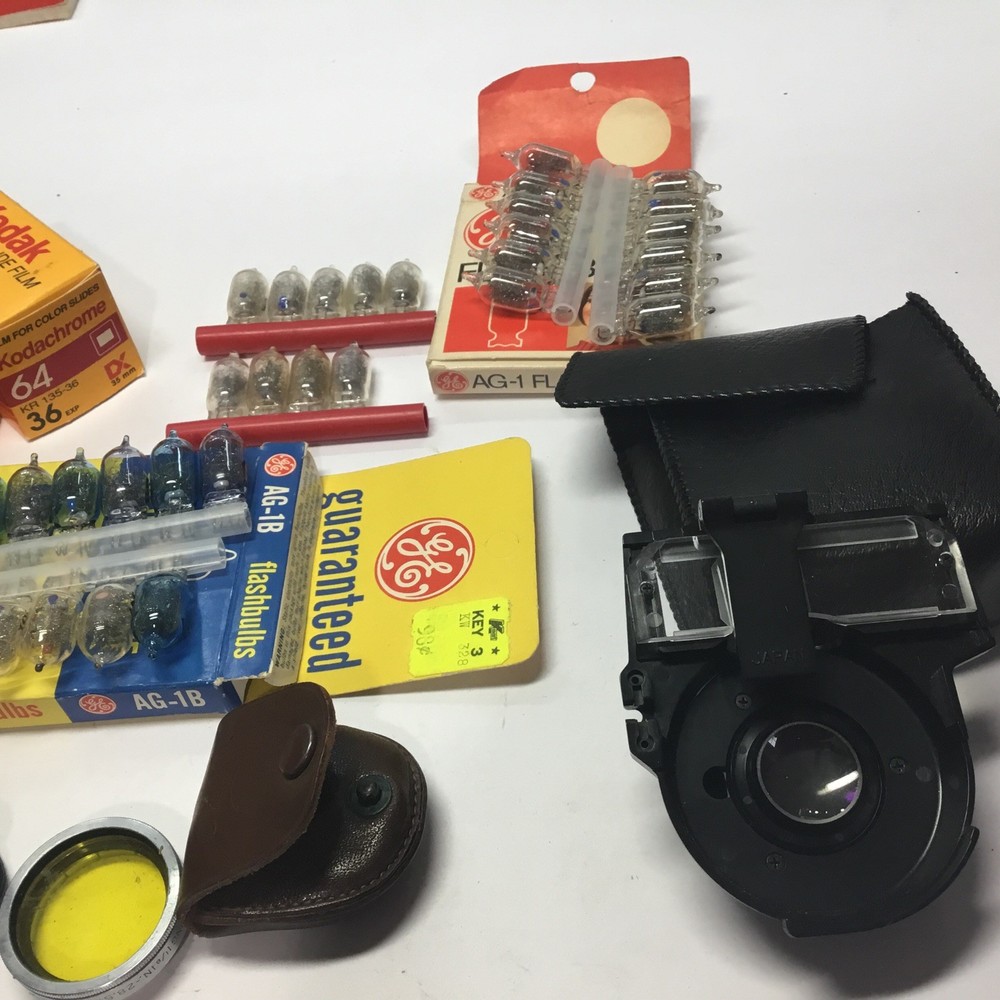 vtg camera accessories lot .