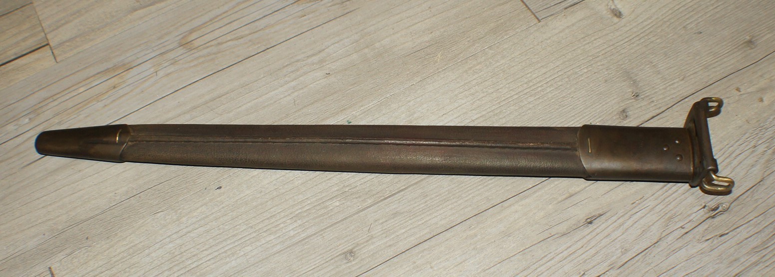 Aged Patina WWI Us M1917 Enfield Remington Trench Bayonet Scabbard Reproduction