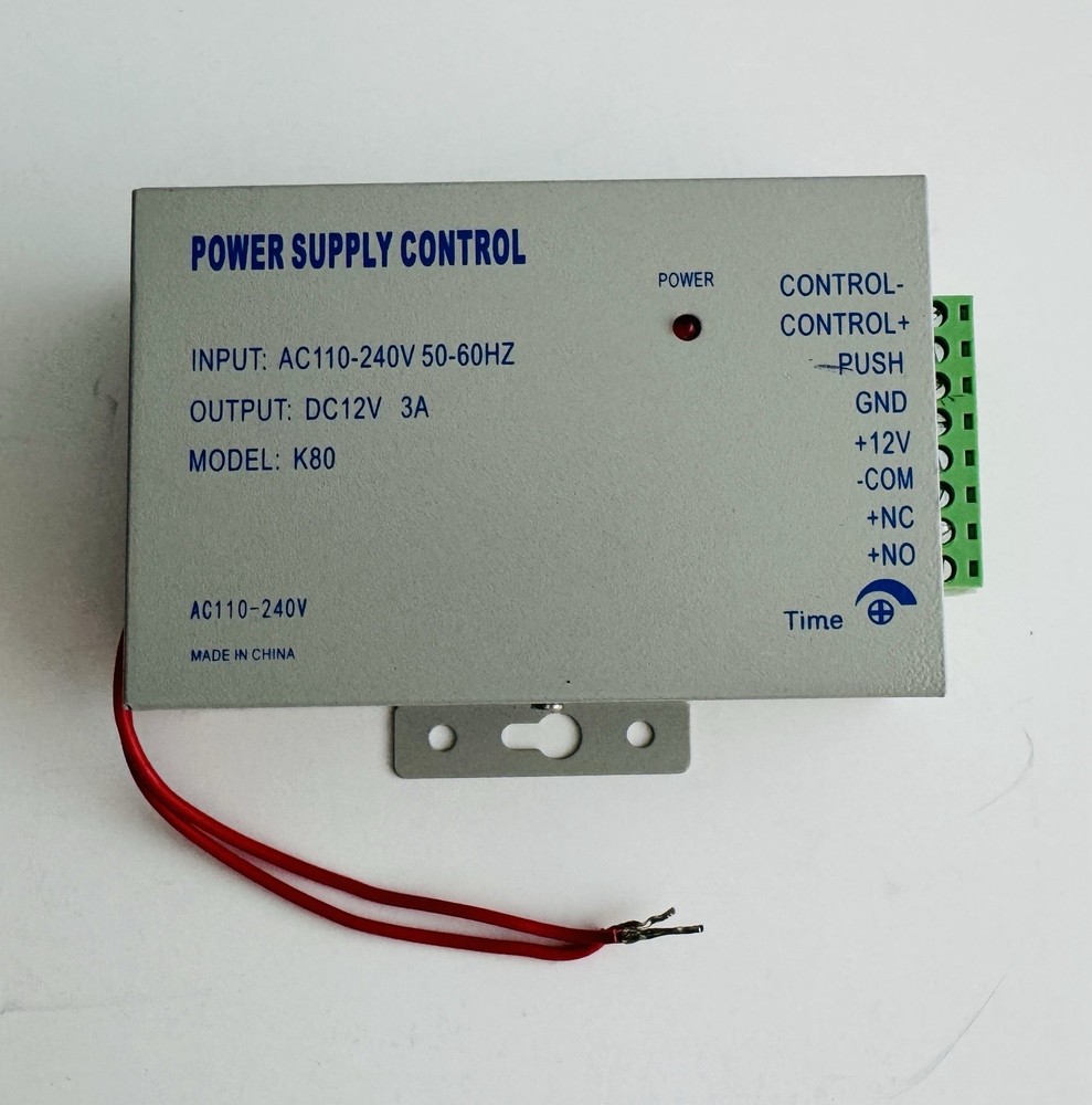 Access Control Power Supply K80, Electric Lock System, 12V, 3A, Open Box