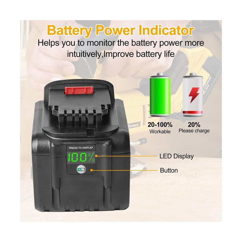 Waitley 2 Pack 20V 9.0Ah DCB209 Replacement Battery Compatible with DCB200 20...