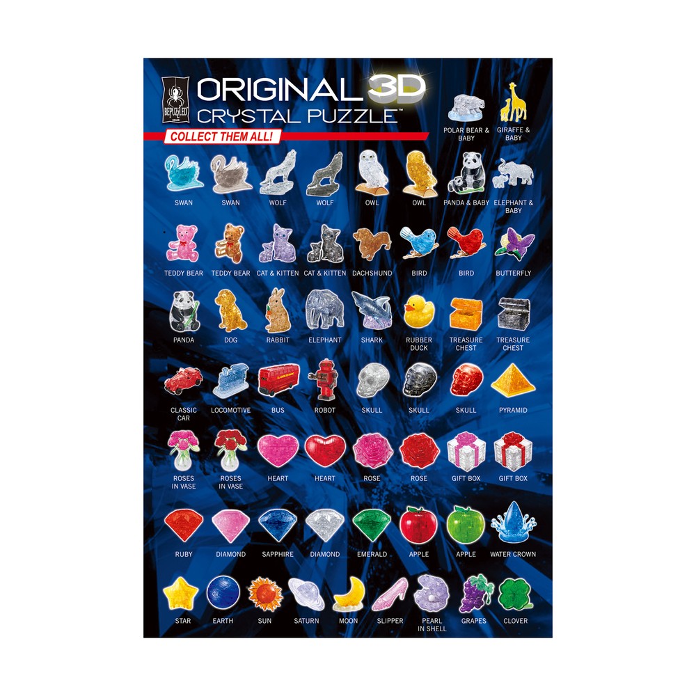 New - BePuzzled 3D Crystal Puzzle - Eagle: 62 Pcs - Ages 12+ | 1 player