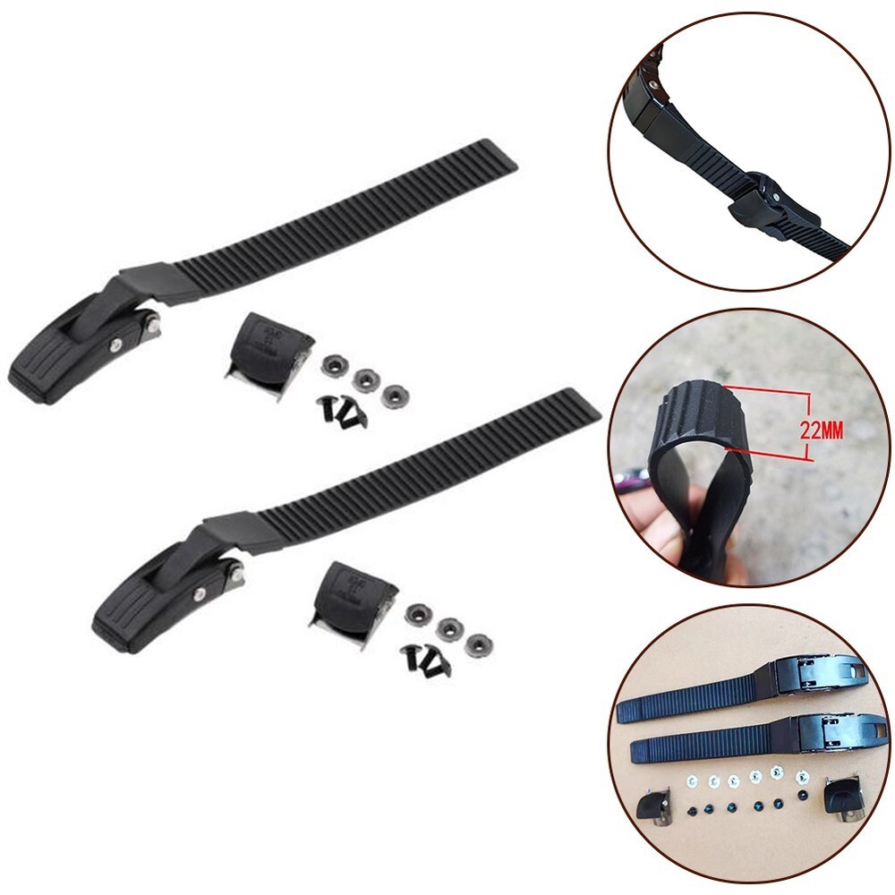 2 Sets Inline Skate Strap Buckle with Clamp Screws Nut Replacement