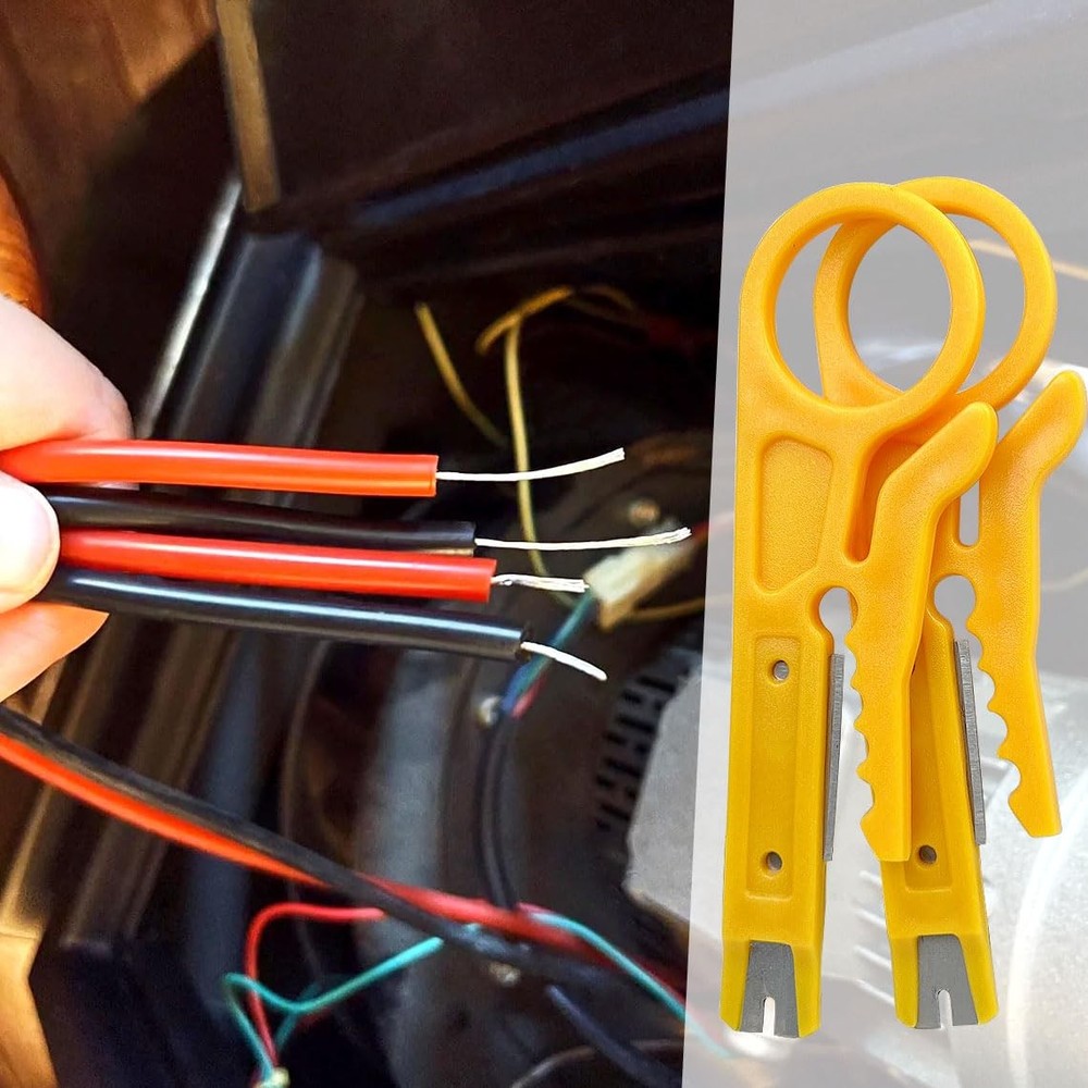 6 Pcs Mini Wire Stripper Tool, Small Strippers, Cable Yellow
