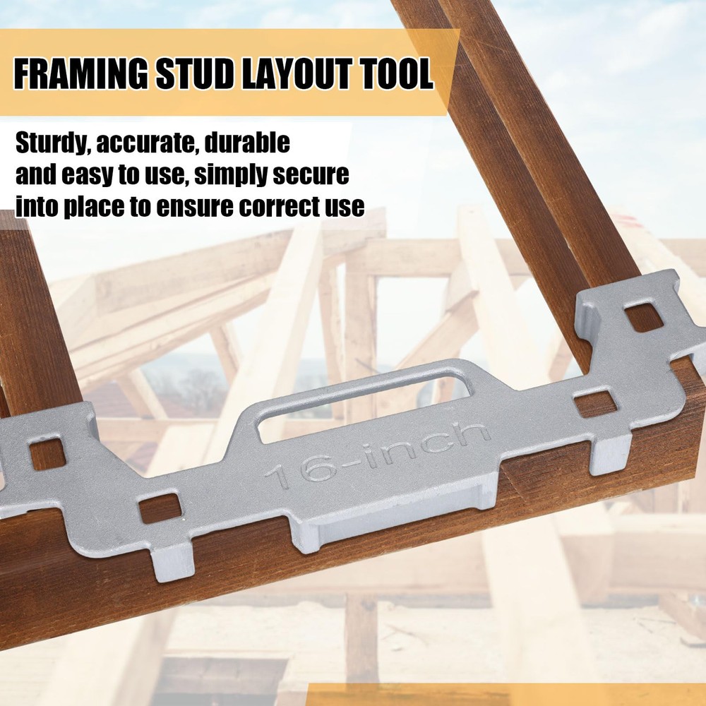 2 Pcs 16 Inch Framing Tools Framing Stud Layout Tool Cast Aluminum Stud Measu...