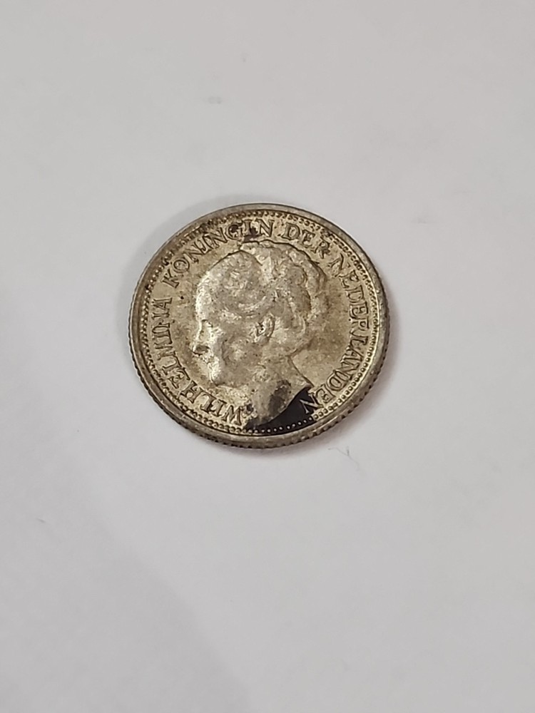 1938 Netherlands 10 Cents 64% Silver