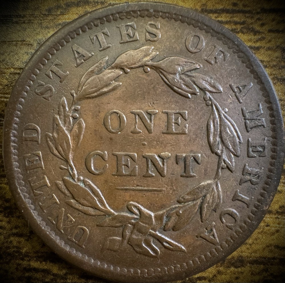 1838 Large Cent XF Coronet Head Matron Style