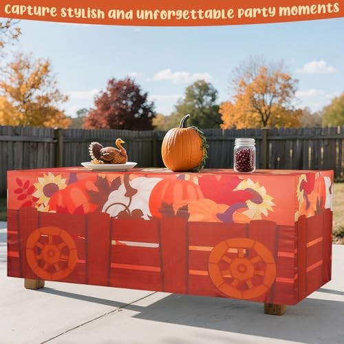 6FT Thanksgiving 72" x 30" (Rectangular) Orange-thanksgiving Pumpkin