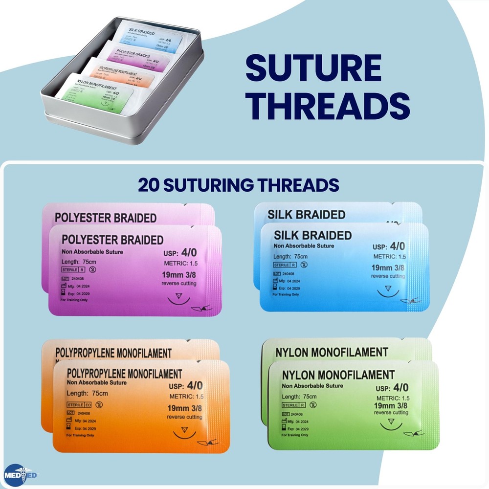 MEDED Suture Practice Kit with Blood | Realistic Complete Suture Practice Kit...