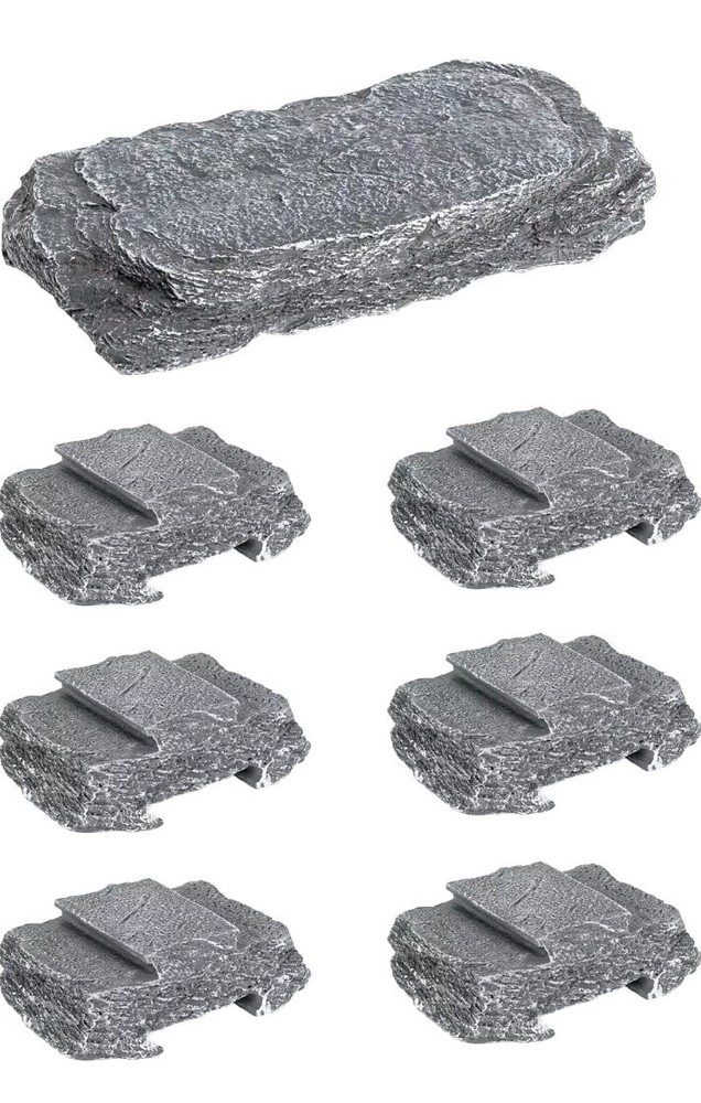 Reptile Hide Out 7 Pcs Stackable Stack Stone Look Resin