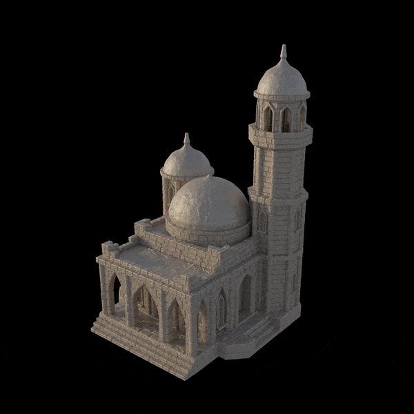 Small Desert Mosque - Fantasy Tabletop Terrain