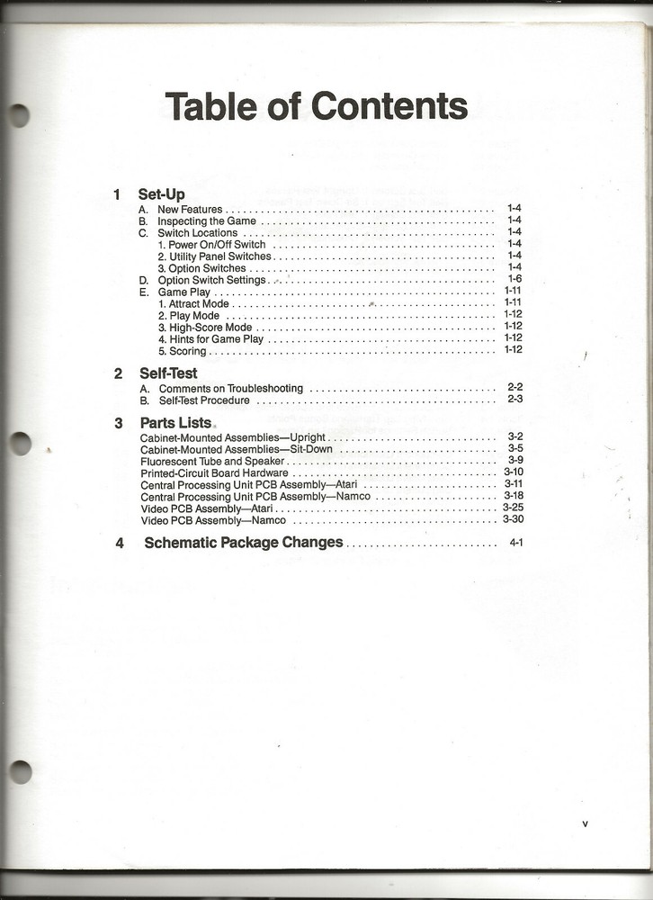 1983 Atari Pole Position II Operator & Enhancement Instructions-Arcade Game