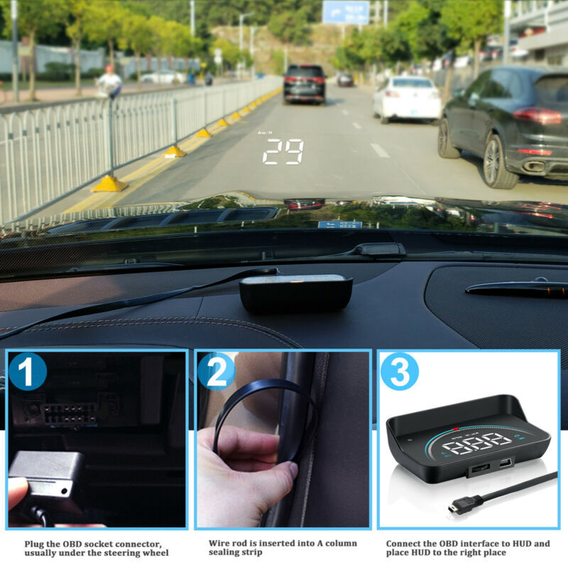 Car Digital Head Up Display HUD OBD2 Detect Clear Error Diagnosis Code M8