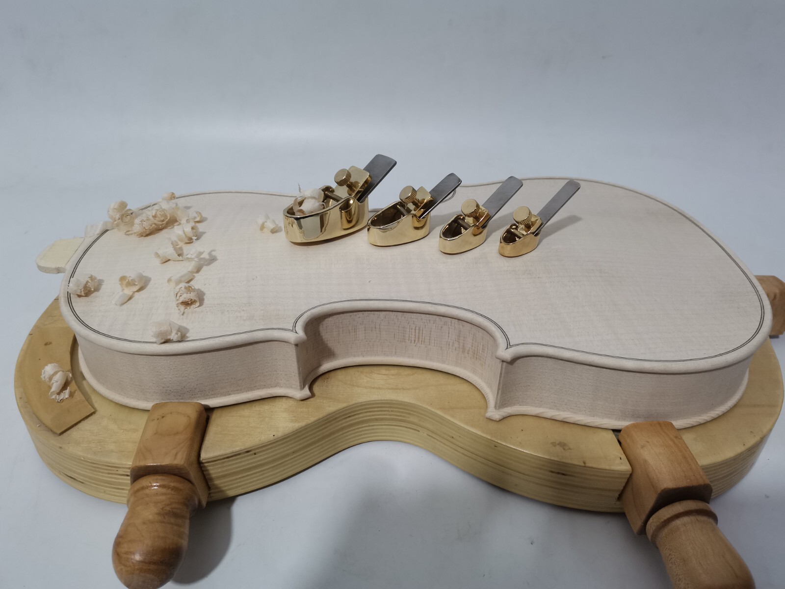 4PCS Violin Maker Planes Tool Luthier Steel Blade Wood Project Curved Bottom