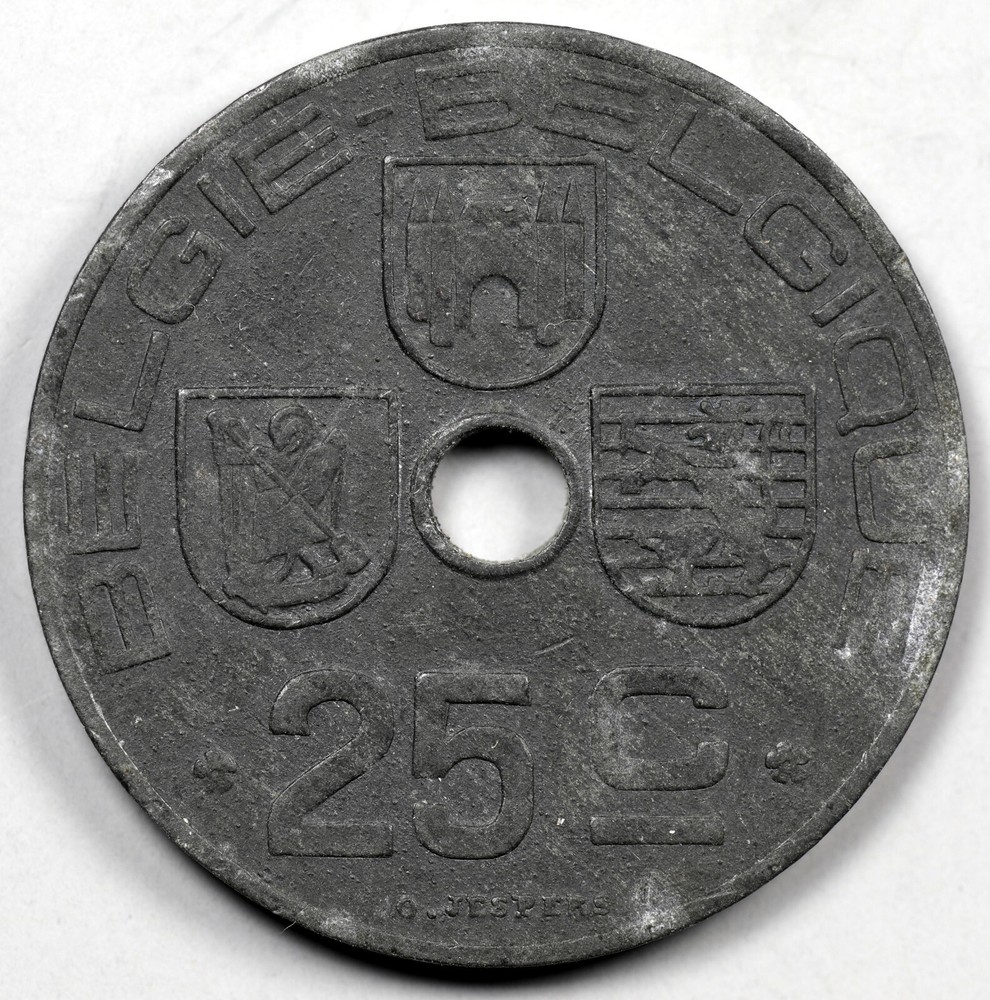 1944 Belgium 25 Centimes