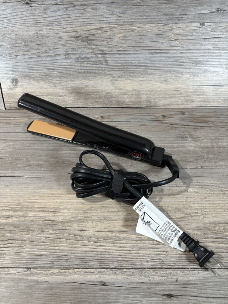 CHI Elite Shimmer Black Flat Iron (Model CE1000) TESTED & WORKING