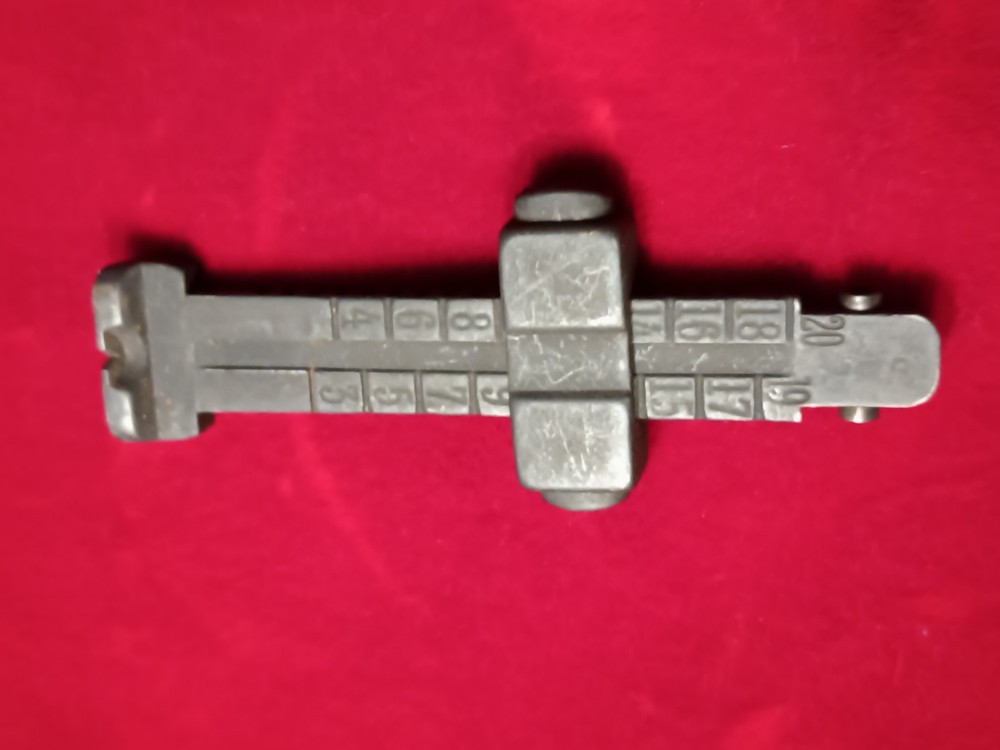 Original German MAUSER Rifle Rear Sight Leaf Assembly Complete With Slider