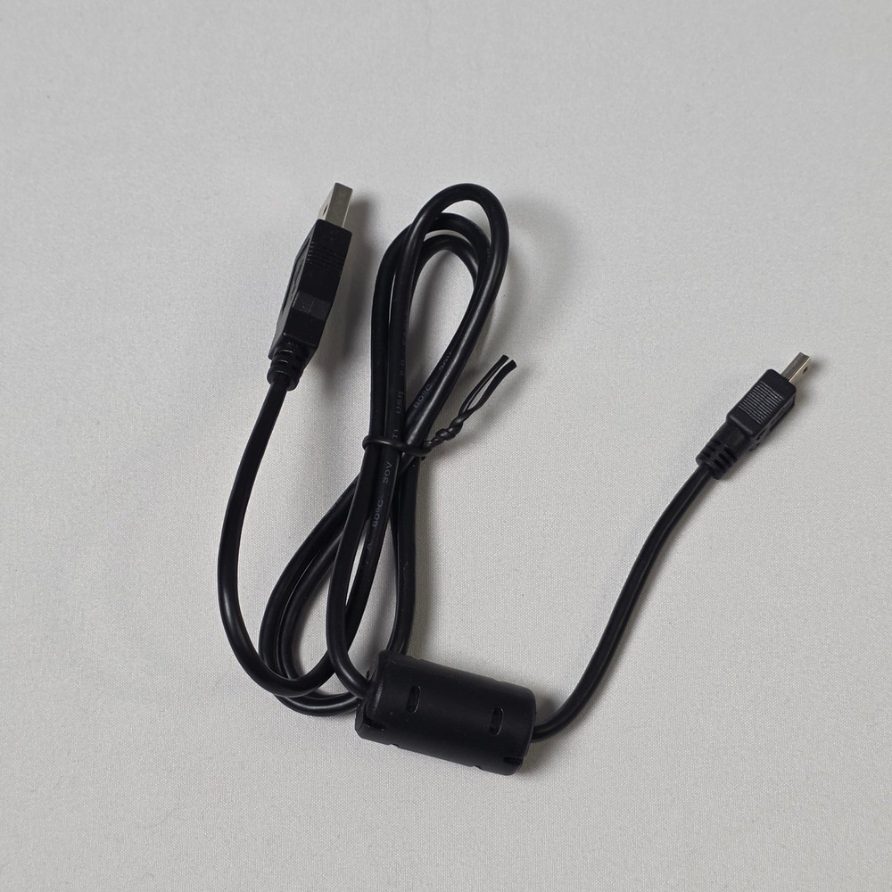 USB 2.0 Type A to Mini-B Cable with Ferrite Core Black Data Sync Charging Cord